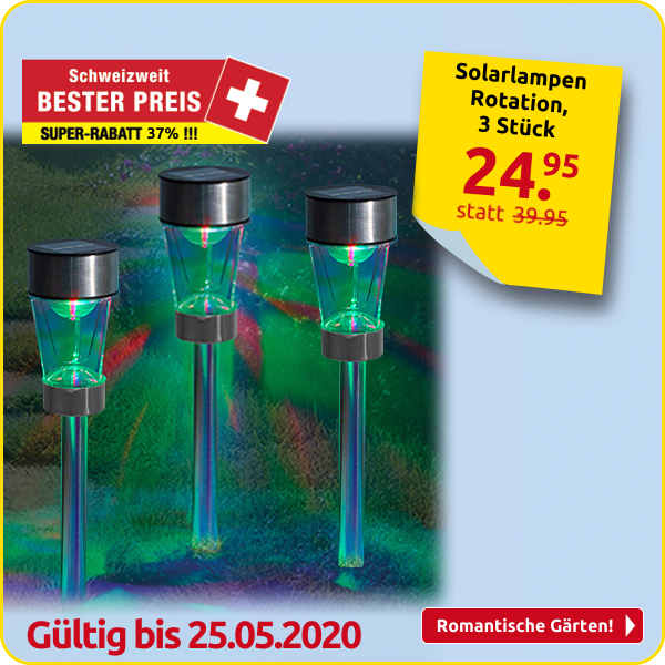 Solarlampen Rotation, 3 Stück