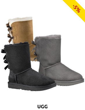 Stiefeletten Bailey Bow II von UGG aus echtem Lammfell, schwarz