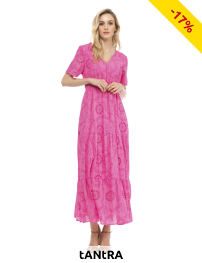 tANtRA Kleid «Ajourée», fuchsia