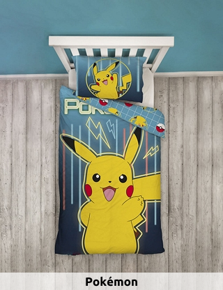 Garnitur Double Face «Pokémon» 160 x 210 cm + 65 x 100 cm