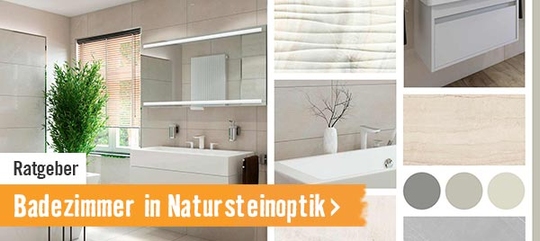 Badezimmer in Natursteinoptik