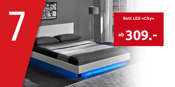 Bett LED «City»