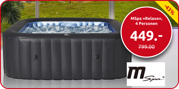 MSpa «Relaxo» aufblasbar, 4 Personen, 108 Jet-Düsen