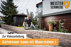 Videoanleitung: Gartenmauer bauen mit Mauersteinen