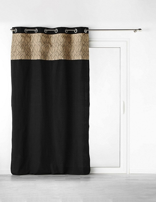 Lichtundurchlässiger Vorhang «Kalinda», 140 x 240 cm, schwarz