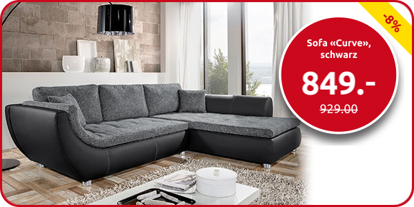 Sofa «Curve», schwarz