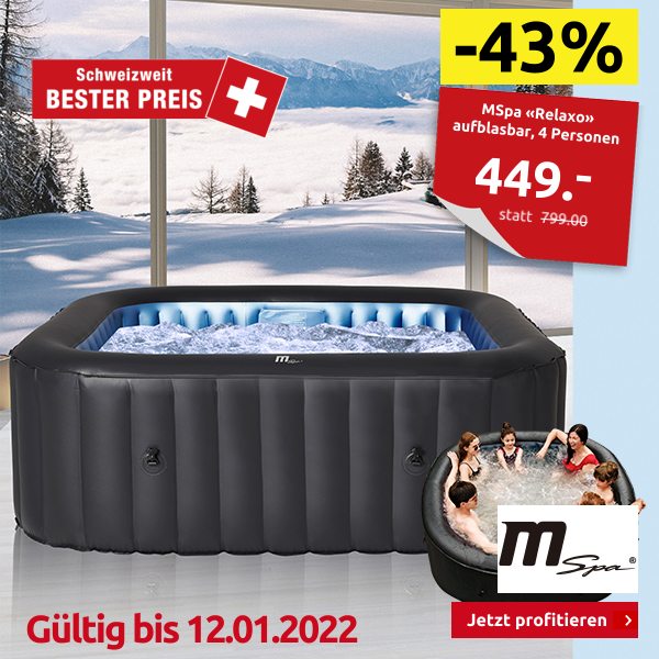 MSpa «Relaxo» aufblasbar, 4 Personen, 108 Jet-Düsen