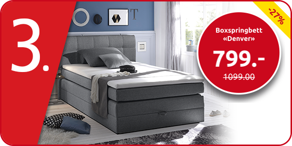 Boxspringbett «Denver», 140 x 200 cm