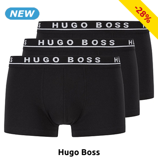 HUGO BOSS Boxer, 3er-Pack, in Schwarz