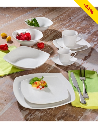 Tafelservice «Square», 96-teilig für 12 Personen