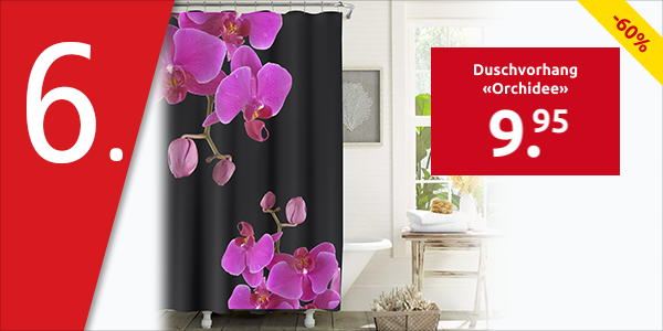 Duschvorhang «Orchidee», 180 x 180 cm