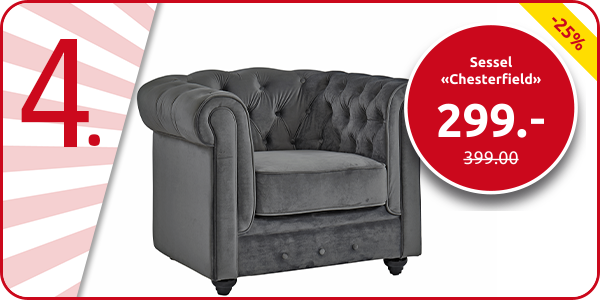 Sessel «Chesterfield», grau