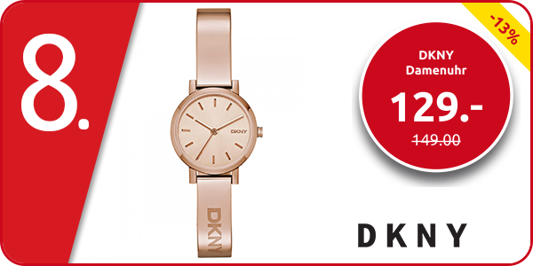 DKNY Damenuhr aus Edelstahl, roségold