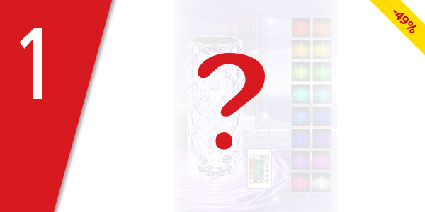 Lampe «Cristal», 16 Farben, H 19,5 cm