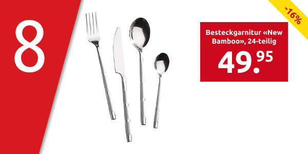 Besteckgarnitur «New Bamboo», 24-teilig