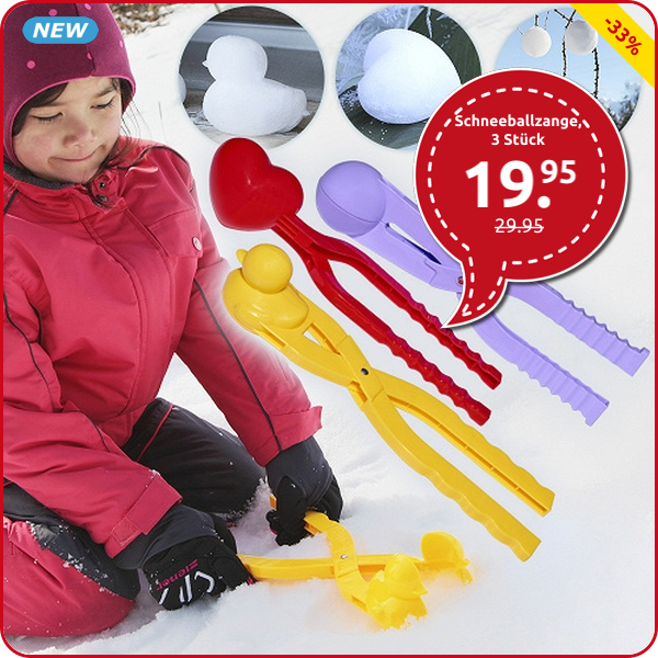 Schneeballzange, 3 Stück