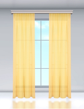 «Clic»-Vorhang 1 Stück, 200 x 240 cm, gelb