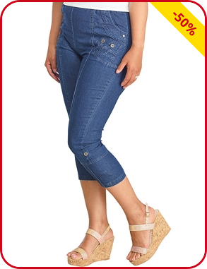 Caprihose mit dekorativen Taschen