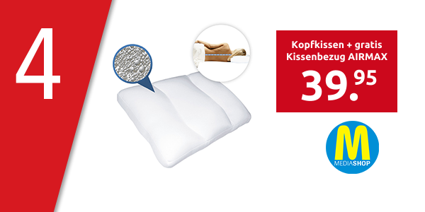 Kopfkissen + gratis Kissenbezug AIRMAX