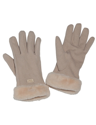 Handschuhe,  touchscreenfähig, gefüttert, beige