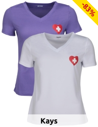 T-Shirt mit Schweizerkreuz, weiss