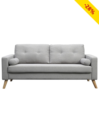 Sofa «Alba», 3-Sitzer, B 181 x H 84 x T 82 cm, hellgrau
