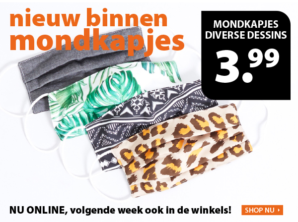 Nieuw bij terStal: Non-medical katoenen mondkapjes