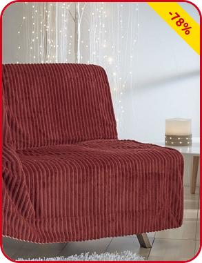 Fleecedecke «Wave», weinrot