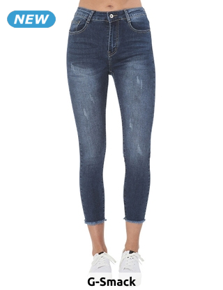 G-Smack Damenjeans, hohe Taille, blau
