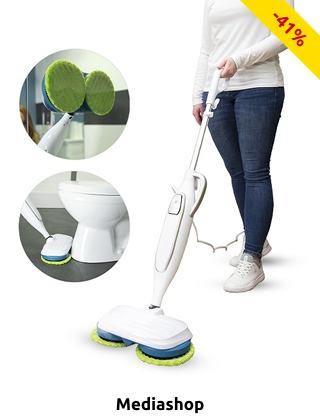 Livington rotierender Dampfreiniger «Steam Twister», weiss