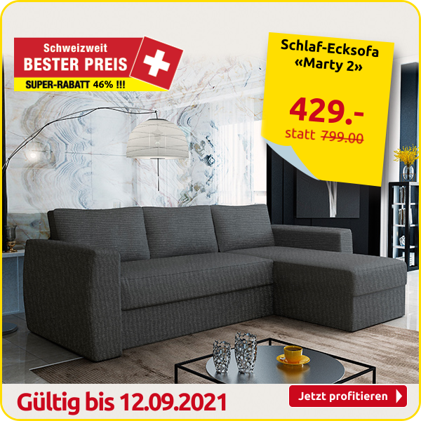 Schlaf-Ecksofa «Marty 2», 230 x 142 cm