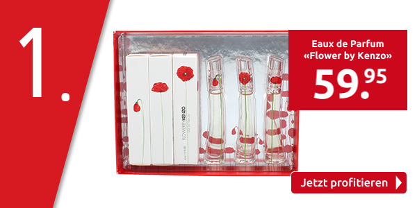 Kenzo Set mit 3 Eaux de Parfum «Flower by Kenzo», für SIE, 3 x 4 ml