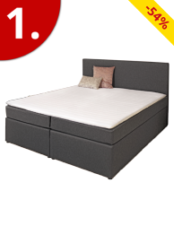 Boxspring-Bett «Trendy 2», feste Matratze, 160 x 200 cm, schwarz