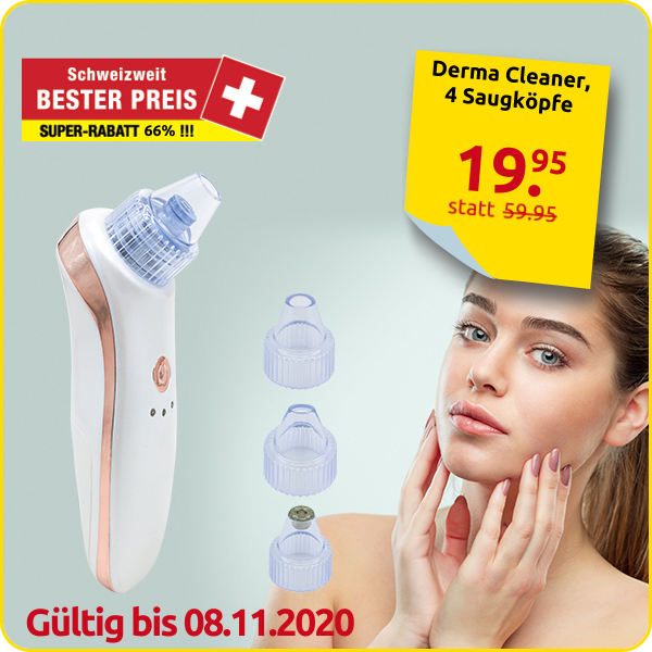 Derma Cleaner, 4 Saugköpfe