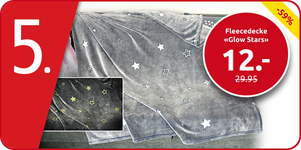 Fleecedecke «Glow Stars»