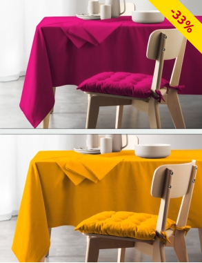 Tischtuch «Mistral», 140 x 240 cm, senf