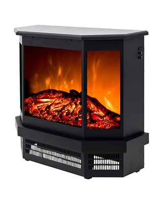 Elektrisches Cheminée «Nuovo» aus Glas und Metall