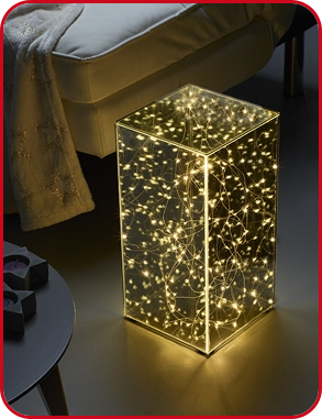 Rauchglassockel mit LED