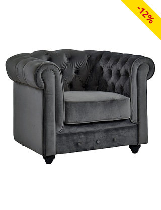 Sessel «Chesterfield», grau