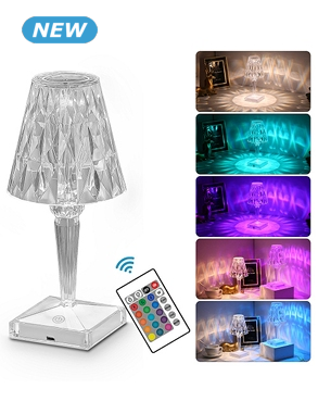 Lampe «Diamant», 16 Farben, transparent