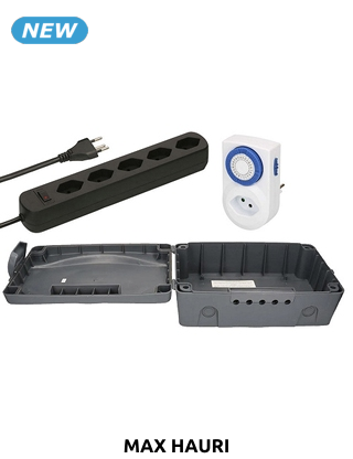 Max Hauri Elektrisches Anschluss-Set für den Aussenbereich «Outdoorbox IP54», 3-teilig