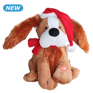 Singender Weihnachtshund mit Bewegung und Sound