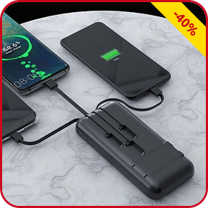 Powerbank, lädt 3 Geräte auf einmal, 10'000 mAh