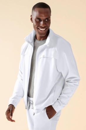 KAERE Blousonjacke Herren - mit elastischen Bündchen weiß