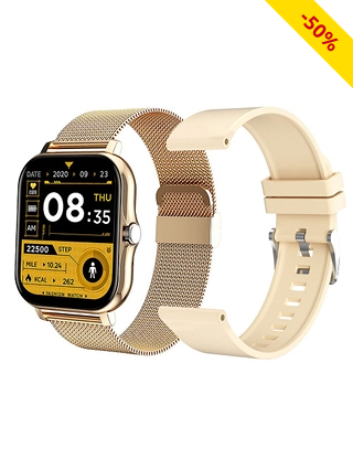 Smartwatch «City», 1,69", 2 auswechselbare Armbänder City/Schick & Sport