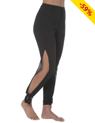 Hose, mit seitlichem Schlitz, schwarz