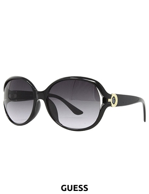 GUESS Grosse Sonnenbrille, schwarz