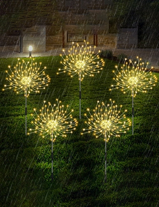 Solarlampen «Feuerwerk», 5er-Set
