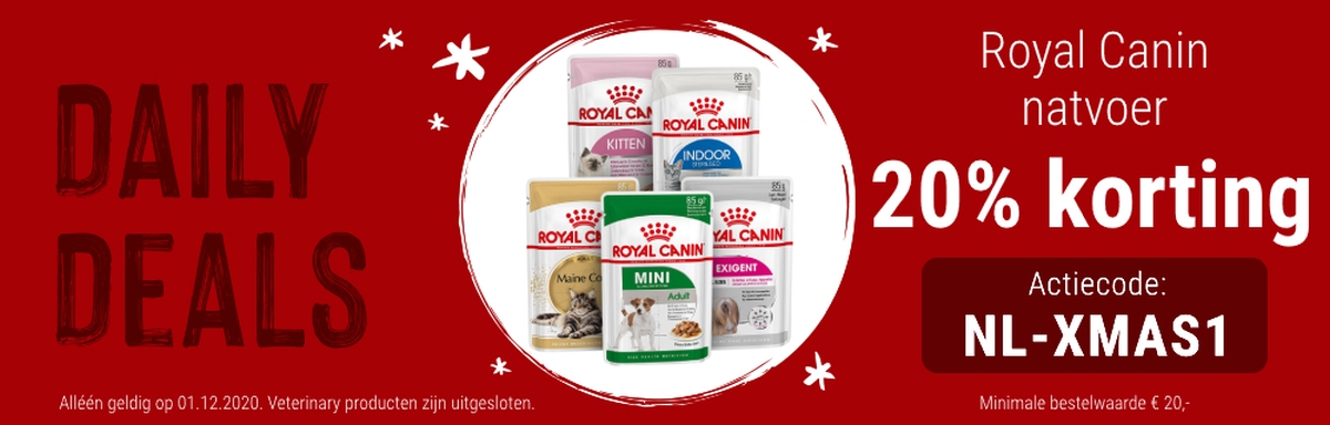 Daily Deals! 20% korting op Royal Canin natvoer