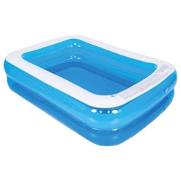 Aufstellpool Fast-Set-Pool Familypool PVC eckig 197x143x49 cm ohne Zubehör blau/weiss